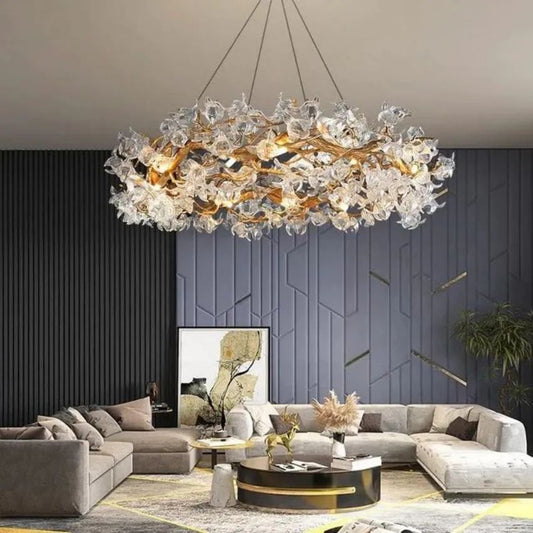 Datura Flower Modern Dining Branch Chandelier - GILDLAMPS