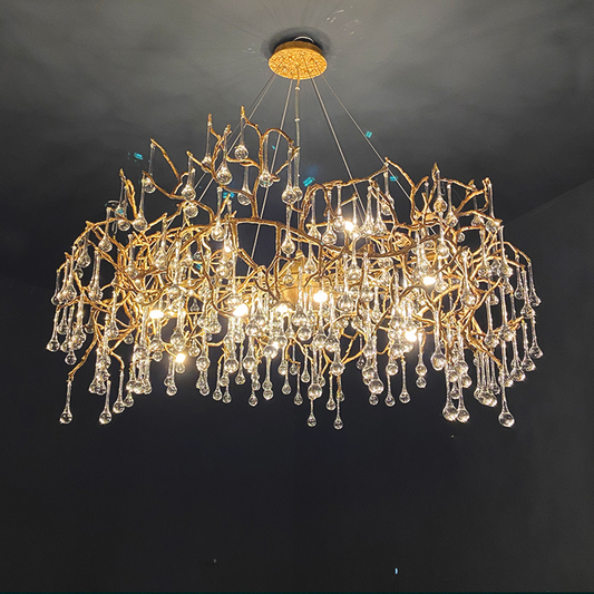 Avis Crystal Rain Branch Chandelier