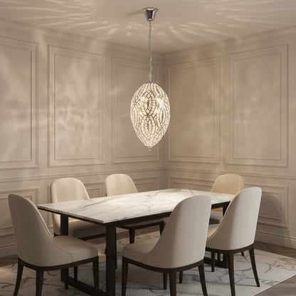 Decorative Crystal Pendant Light with Metal Frame - GILDLAMPS