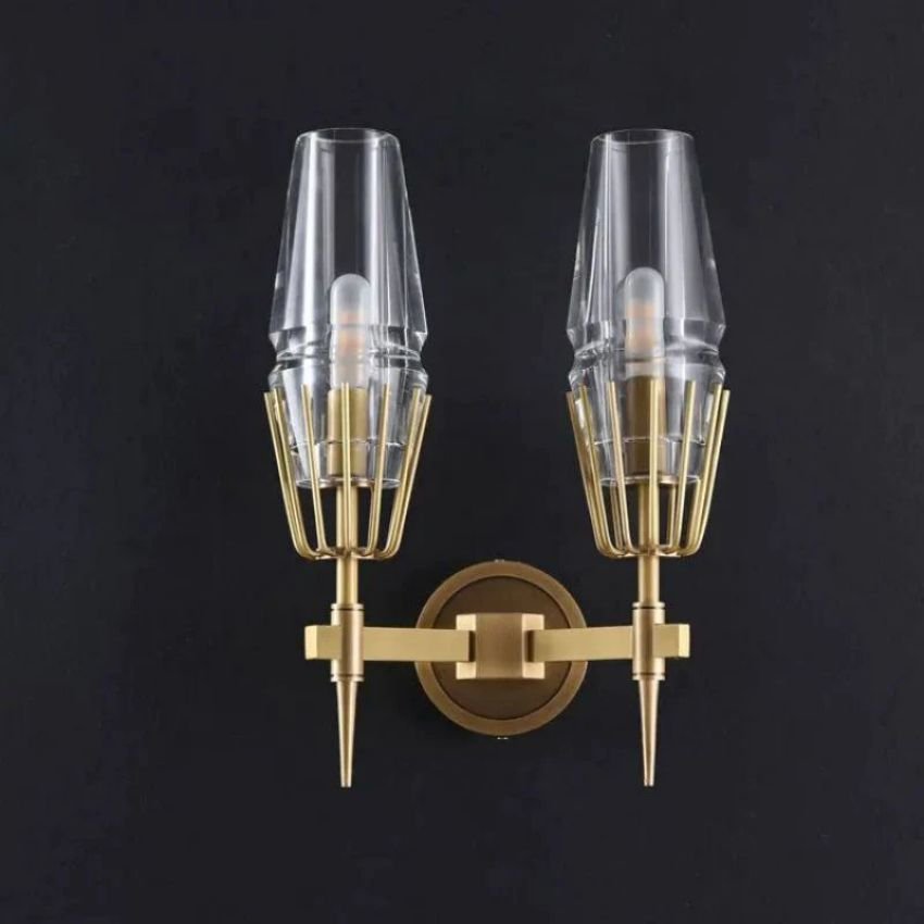 Deli Crystal Double Wall Sconce - GILDLAMPS