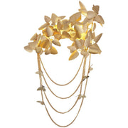 Della Modern Gold Leaf Bedroom Sconce - GILDLAMPS