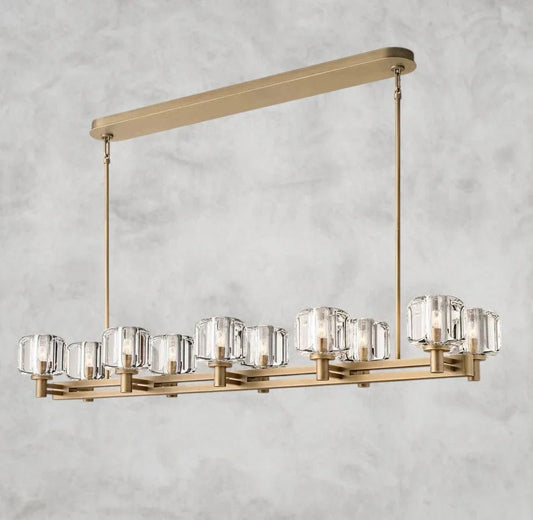 Delmare Double Linear Chandelier 54“ - GILDLAMPS