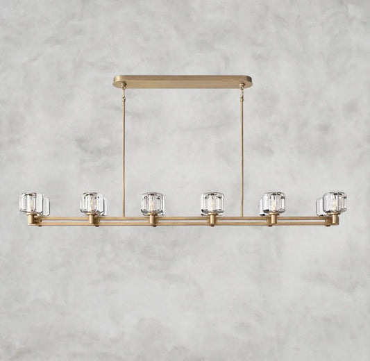 Delmare Double Linear Chandelier 72“ - GILDLAMPS