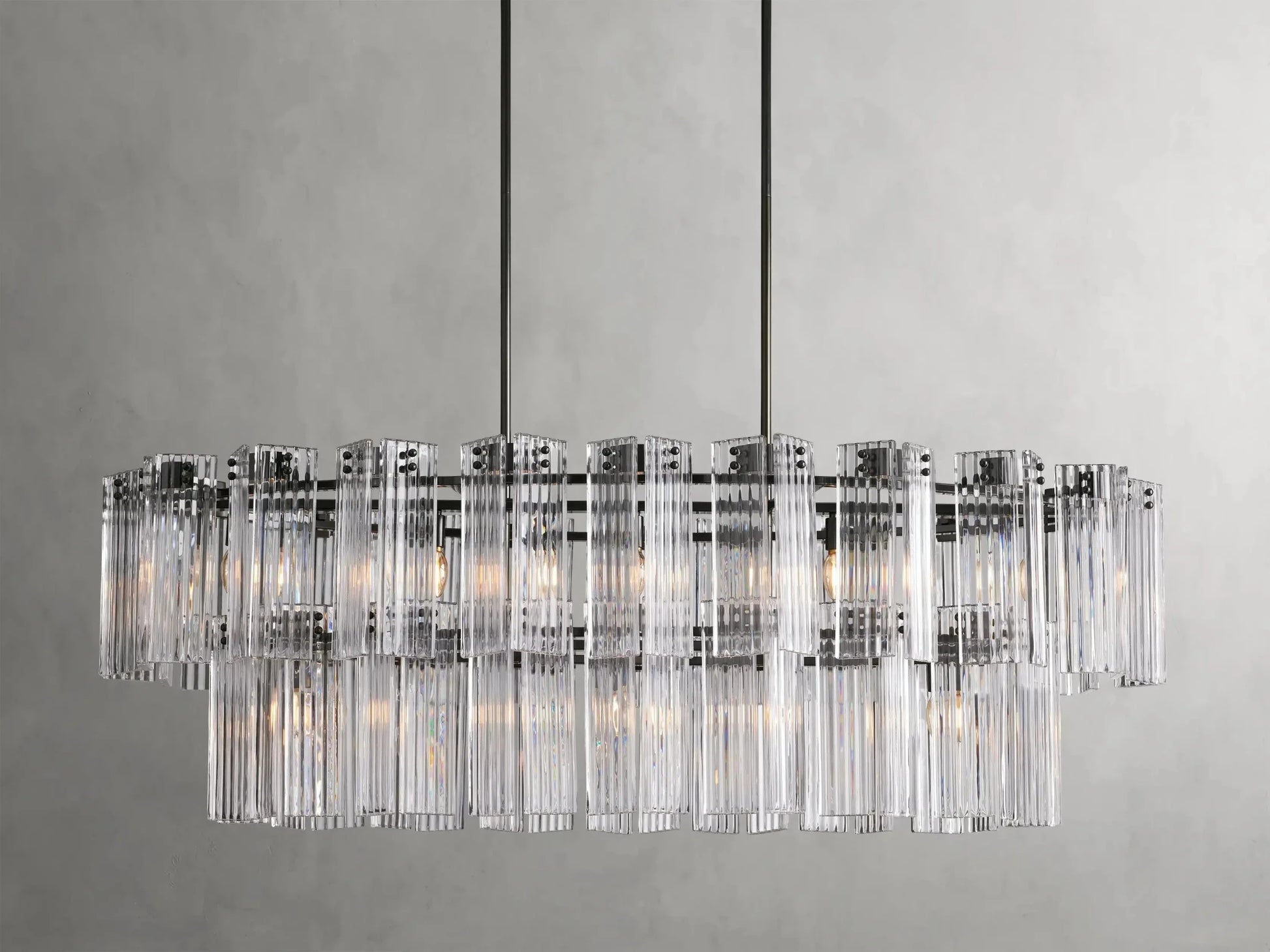 Delsie Oval Chandelier 51''63''72'' - GILDLAMPS