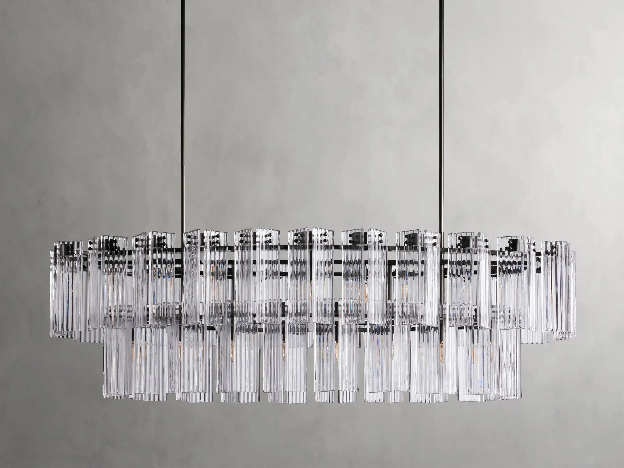 Delsie Oval Chandelier 51''63''72'' - GILDLAMPS