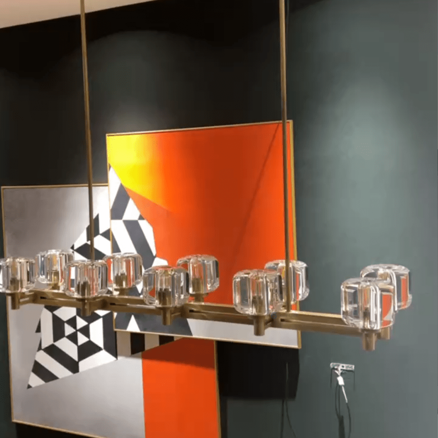 Demaket Double Linear Chandelier 54"72'' - GILDLAMPS
