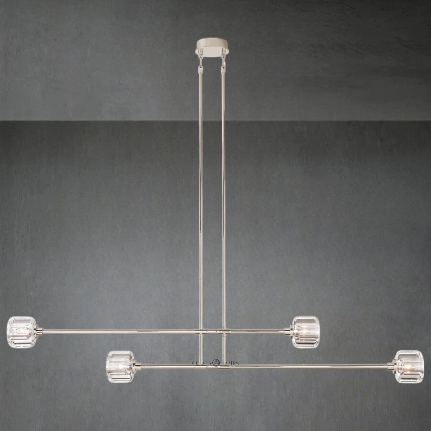 Demaket Mobile Linear Chandelier 54" 72" - GILDLAMPS