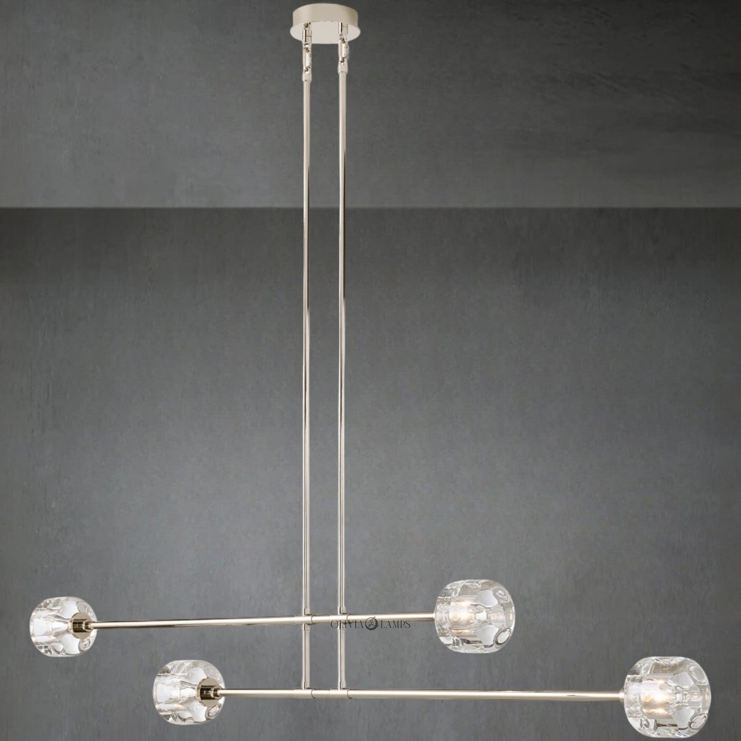 Demaket Mobile Linear Chandelier 54" 72" - GILDLAMPS
