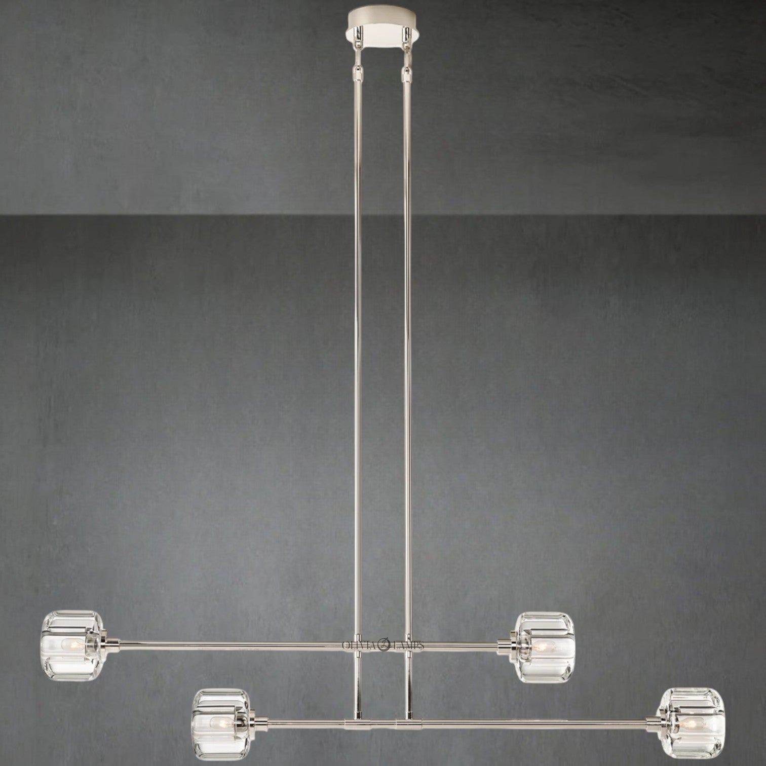 Demaket Mobile Linear Chandelier 54" 72" - GILDLAMPS