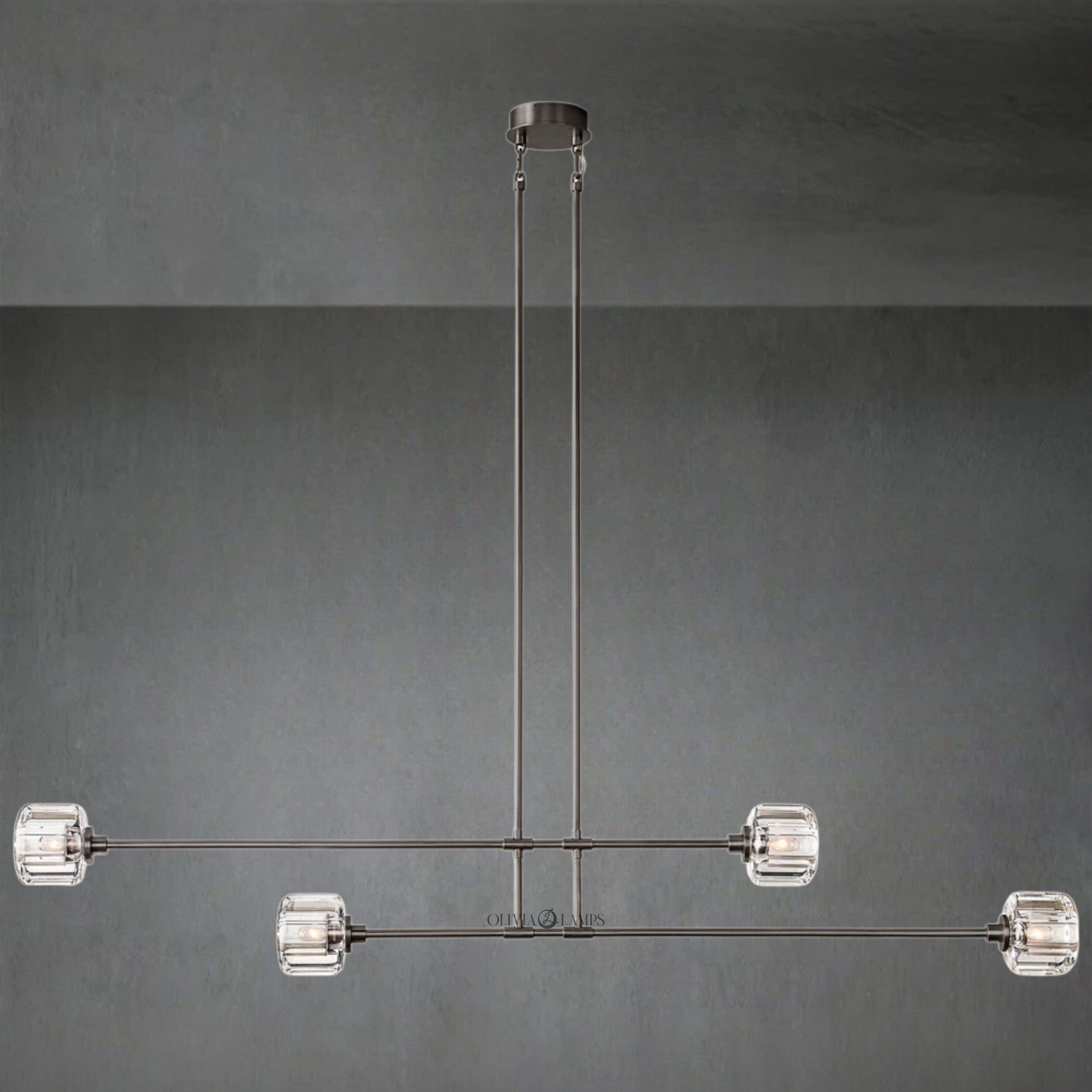 Demaket Mobile Linear Chandelier 54" 72" - GILDLAMPS