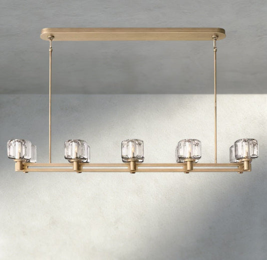 Demaret double Linear chandelier 54", 72" - GILDLAMPS