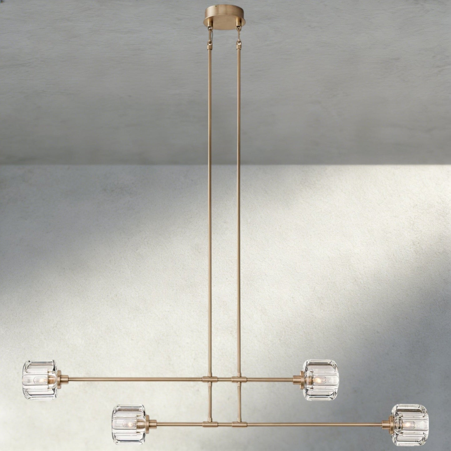Demaret Mobile Linear Chandelier 54", 72" - GILDLAMPS