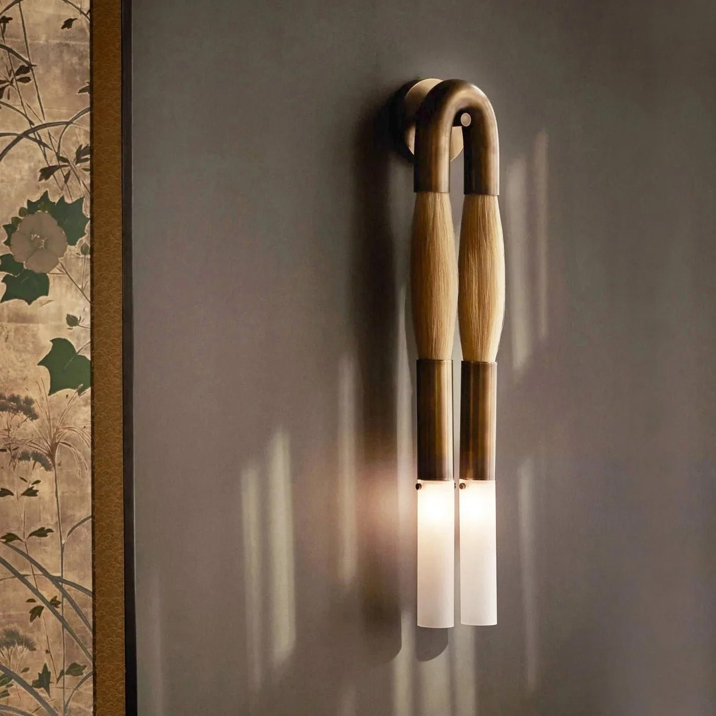 Double Head Antonia Horsehair Sconce - GILDLAMPS
