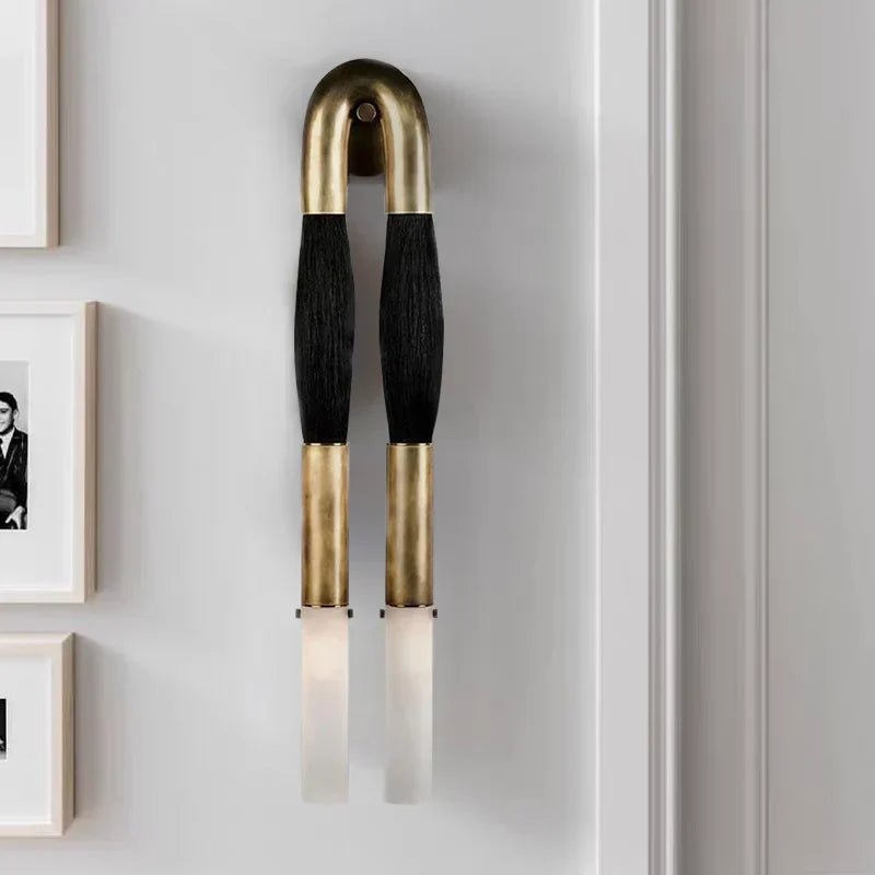 Double Head Antonia Horsehair Sconce - GILDLAMPS