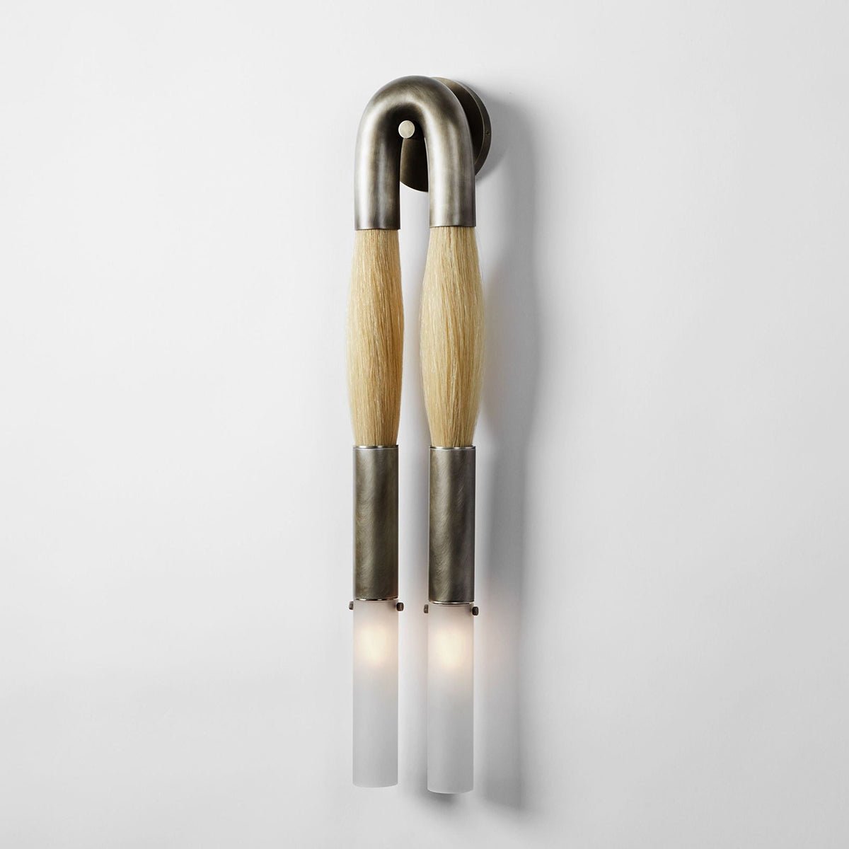 Double Head Antonia Horsehair Sconce - GILDLAMPS