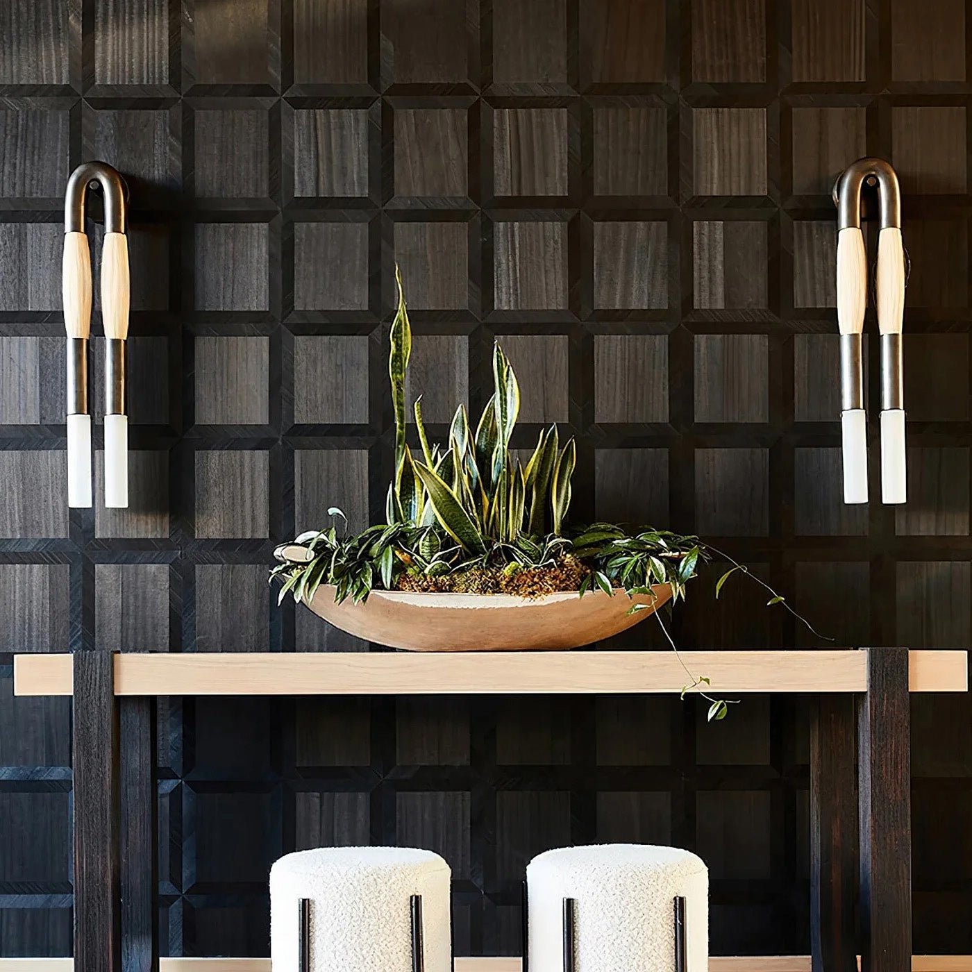 Double Head Antonia Horsehair Sconce - GILDLAMPS