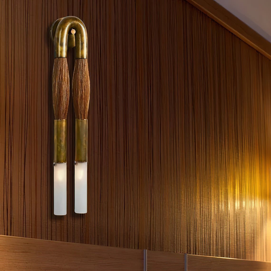 Double Head Antonia Horsehair Sconce - GILDLAMPS