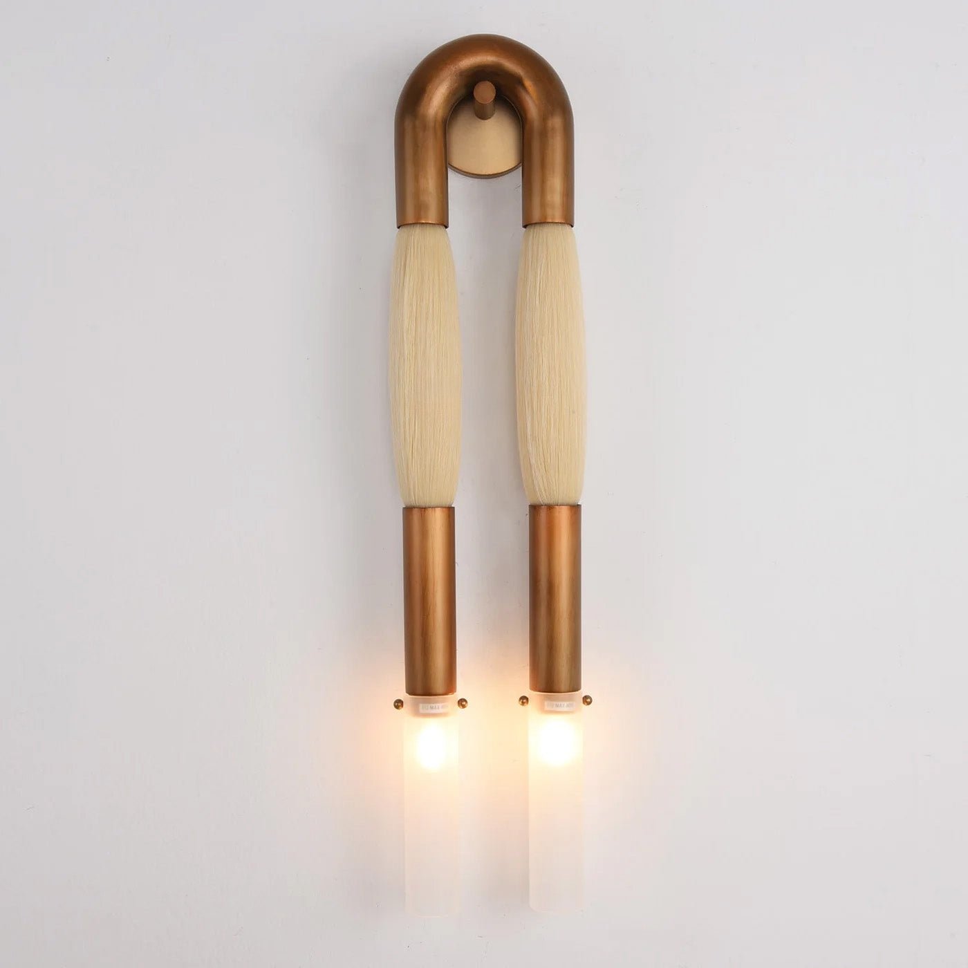 Double Head Antonia Horsehair Sconce - GILDLAMPS