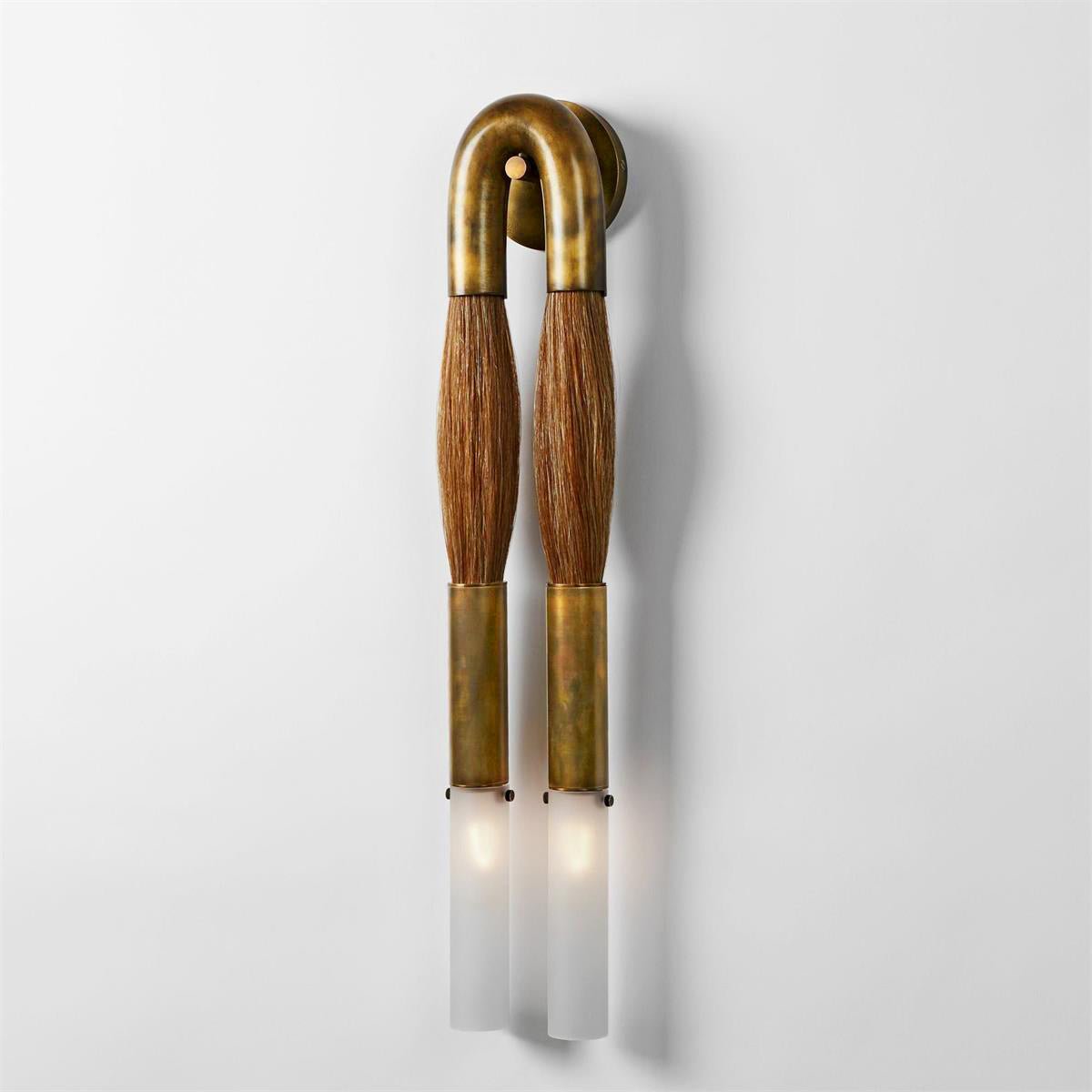 Double Head Antonia Horsehair Sconce - GILDLAMPS