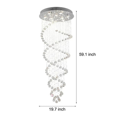 Double Spiral Three Step Dimming LED Modern Staircase Chandelier - GILDLAMPS