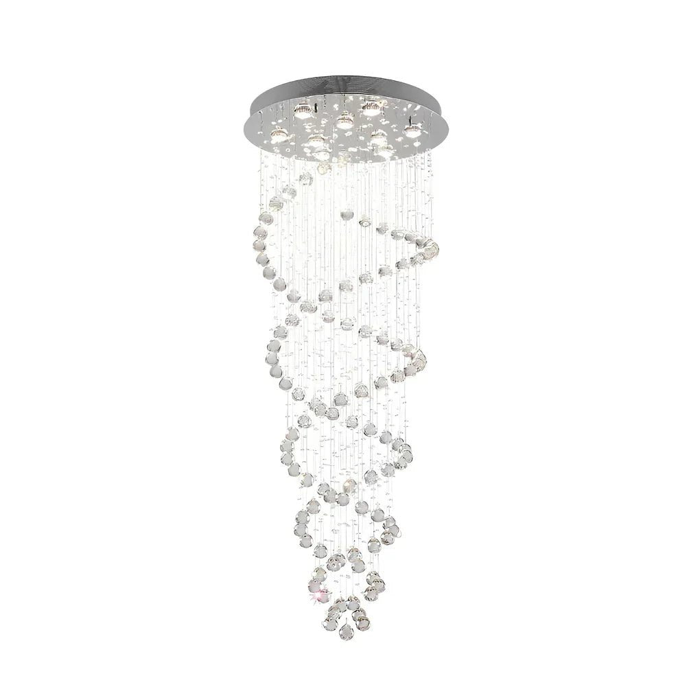 Double Spiral Three Step Dimming LED Modern Staircase Chandelier - GILDLAMPS