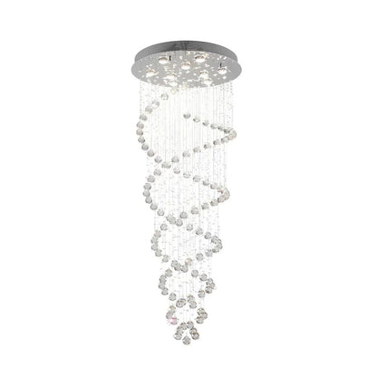 Double Spiral Three Step Dimming LED Modern Staircase Chandelier - GILDLAMPS