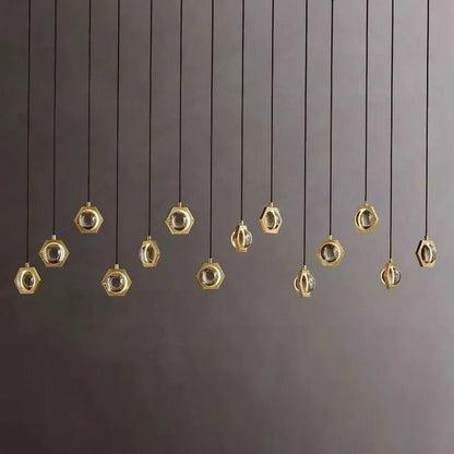 Eclatant Modern Crystal Rectangular Linear Chandelier 54" - GILDLAMPS