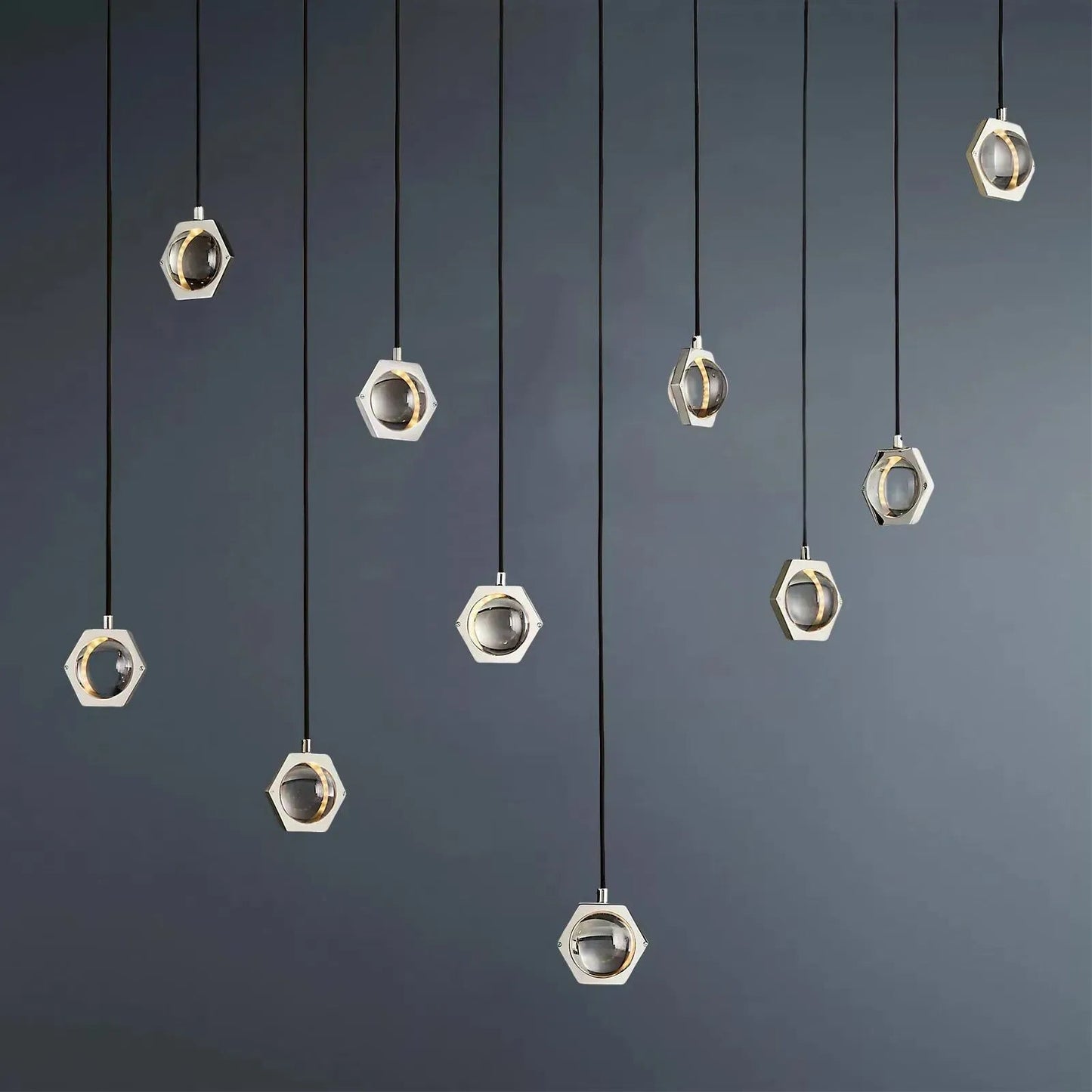 Eclatant Modern Crystal Rectangular Linear Chandelier 54" - GILDLAMPS