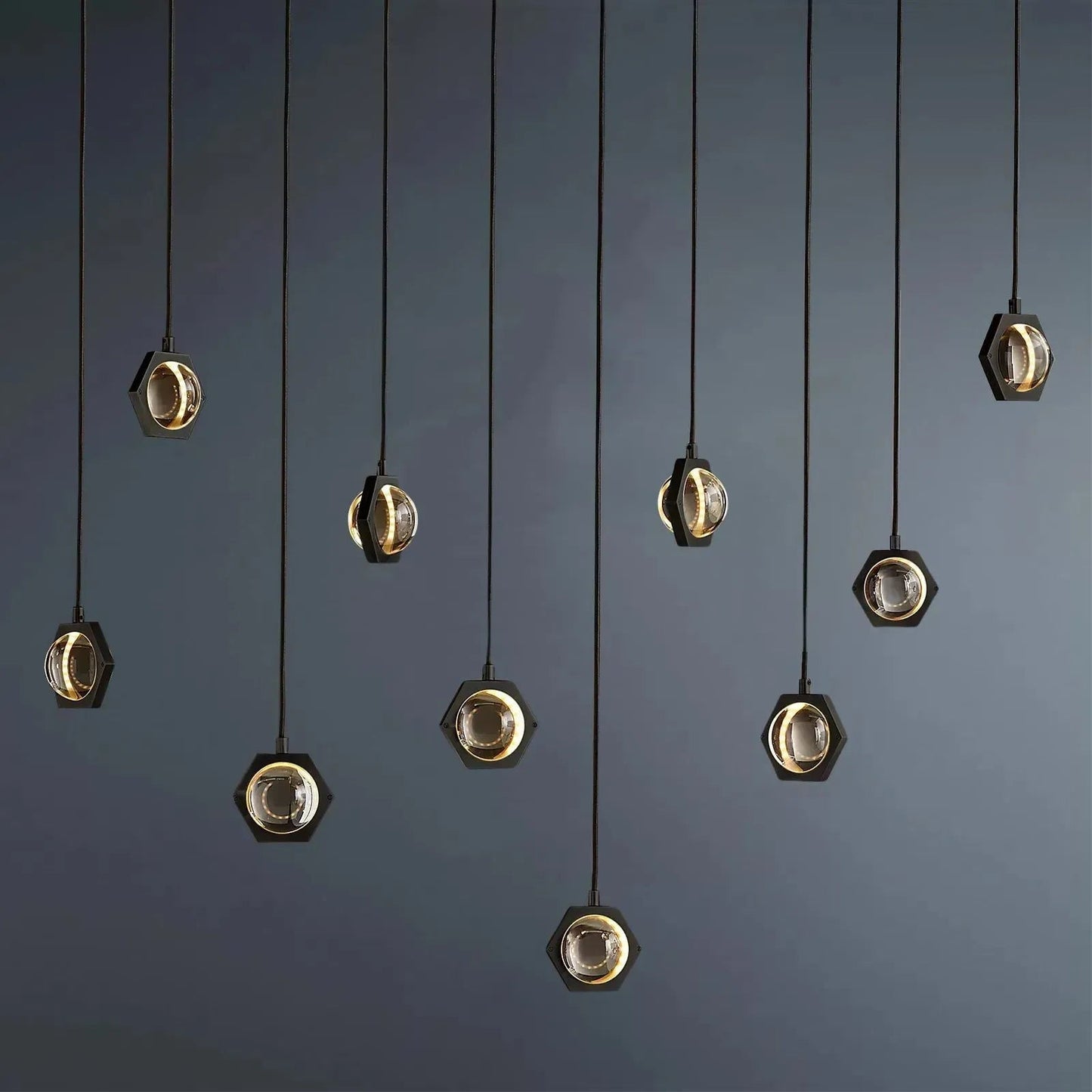 Eclatant Modern Crystal Rectangular Linear Chandelier 54" - GILDLAMPS