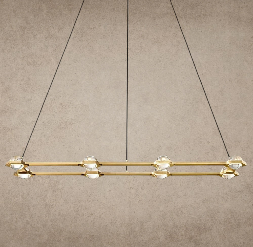 Éclatant Rectangular Chandelier 54 inch, 72 inch
