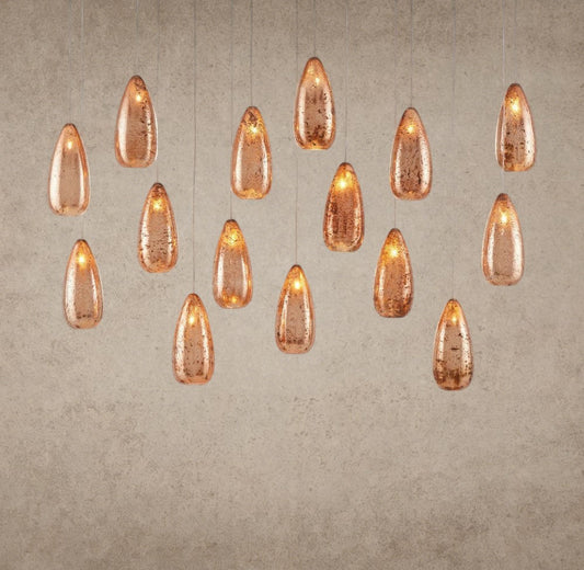 Edda Linear Glass Chandelier 48 inch, 54 inch