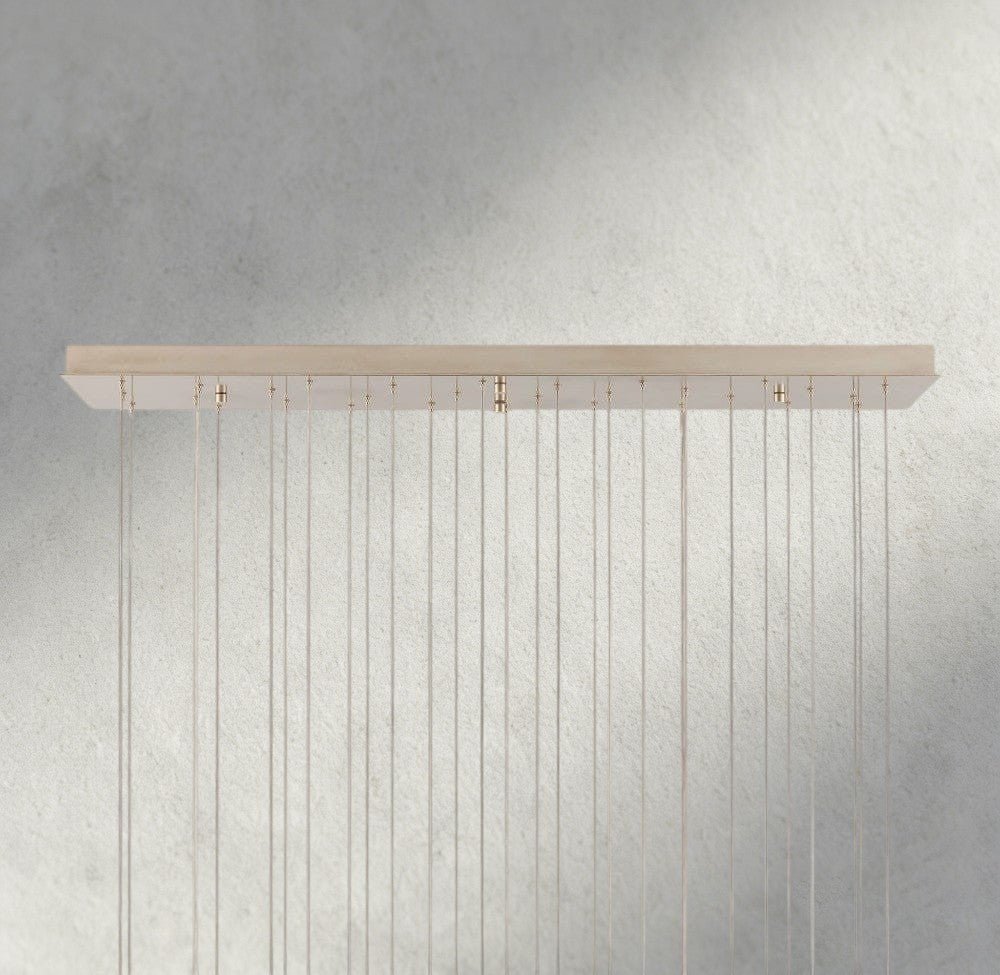 Edda Linear Glass Chandelier 48", 54" - GILDLAMPS