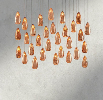 Edda Linear Glass Chandelier 48", 54" - GILDLAMPS