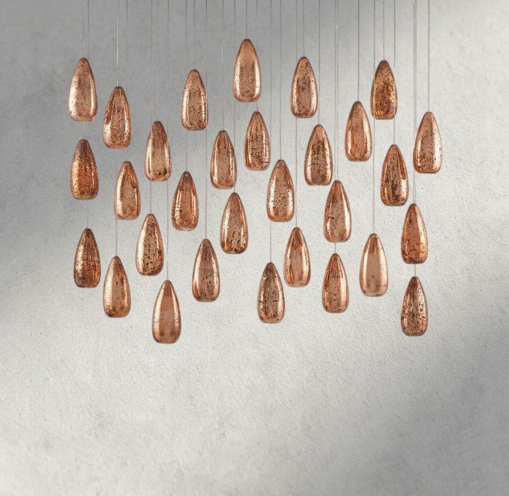 Edda Linear Glass Chandelier 48", 54" - GILDLAMPS