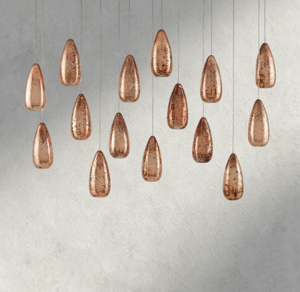 Edda Linear Glass Chandelier 48", 54" - GILDLAMPS
