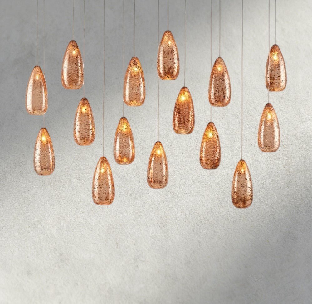 Edda Linear Glass Chandelier 48", 54" - GILDLAMPS