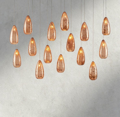 Edda Linear Glass Chandelier 48", 54" - GILDLAMPS