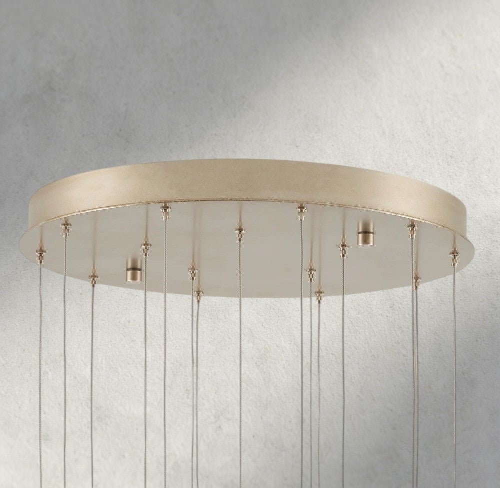 Edda Round Glass Chandelier 23", 35" - GILDLAMPS