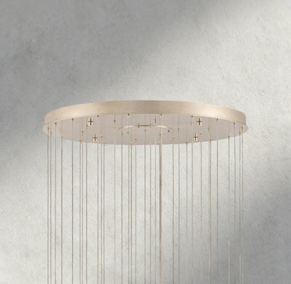 Edda Round Glass Chandelier 23", 35" - GILDLAMPS