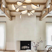 Elliot Alabaster Chandelier, Artistic Modern Chandelier for Bar Area - GILDLAMPS