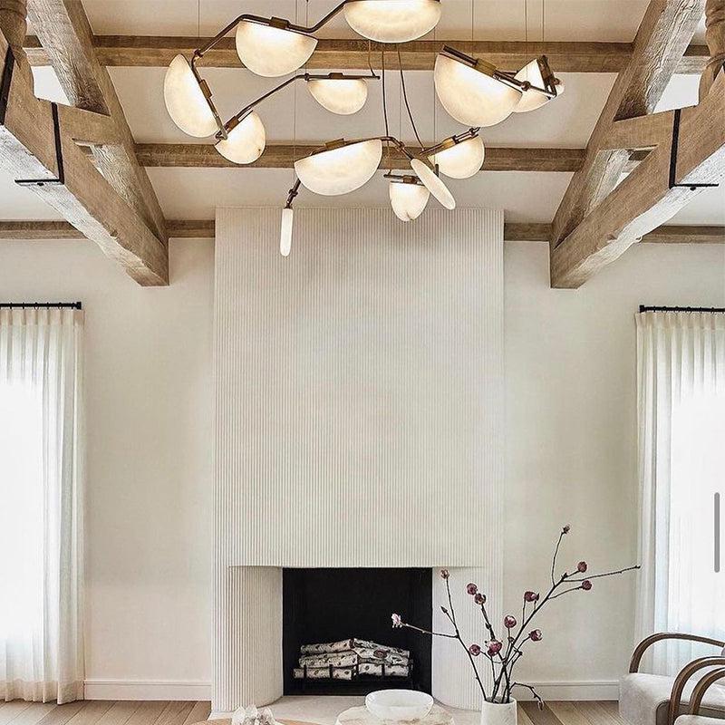 Elliot Alabaster Chandelier, Artistic Modern Chandelier for Bar Area - GILDLAMPS