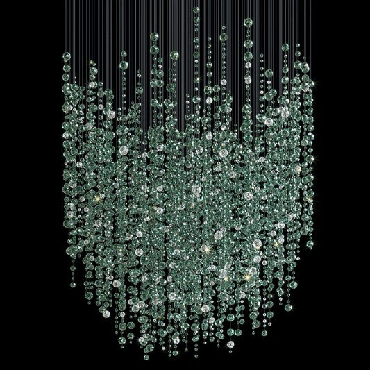 Emerald Rainfall Crystal Customize Chandelier - GILDLAMPS