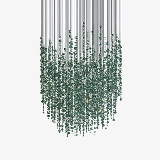 Emerald Rainfall Crystal Customize Chandelier - GILDLAMPS