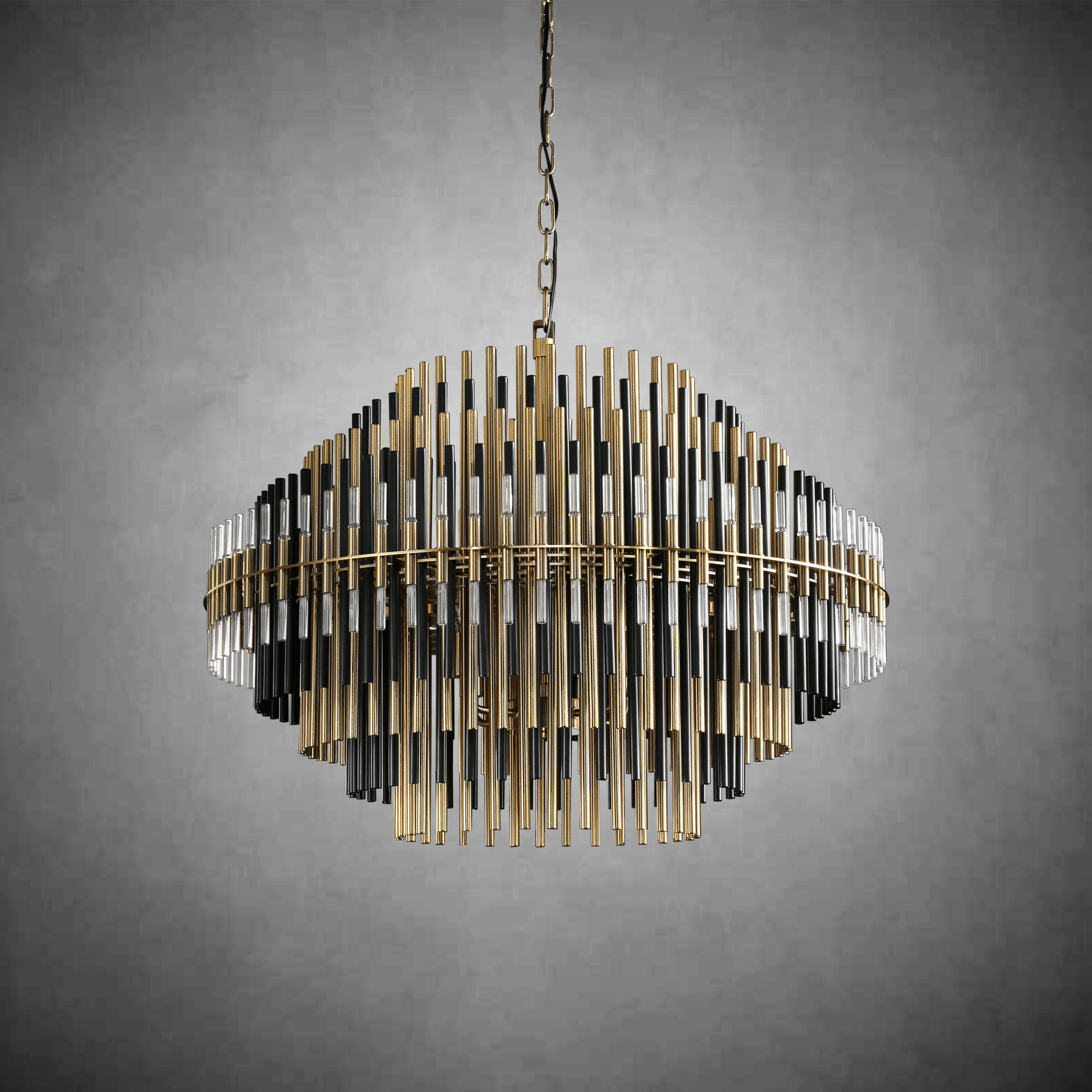 Emila Burnished Brass Chandelier 24''32''42'' - GILDLAMPS