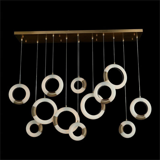Eternix Twelve - Light Horizontal Pendant Chandelier - GILDLAMPS