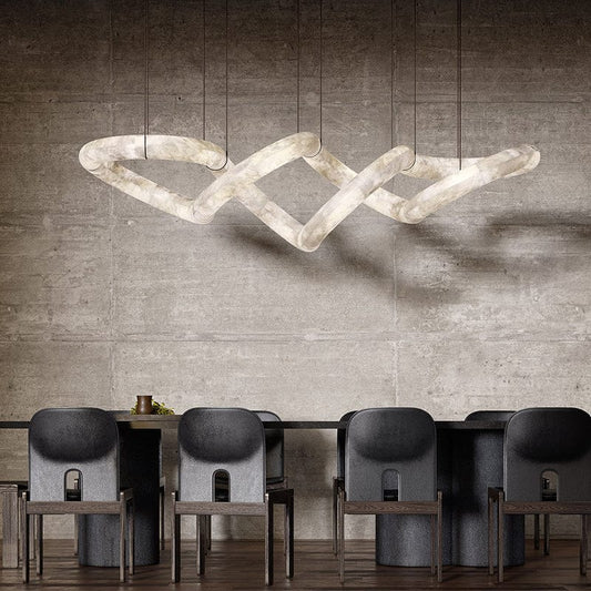 Ethereal Alabaster Chandelier 96 inch - GILDLAMPS