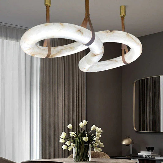 Ethereal Contemporary Nordic Alabaster Chandelier - GILDLAMPS