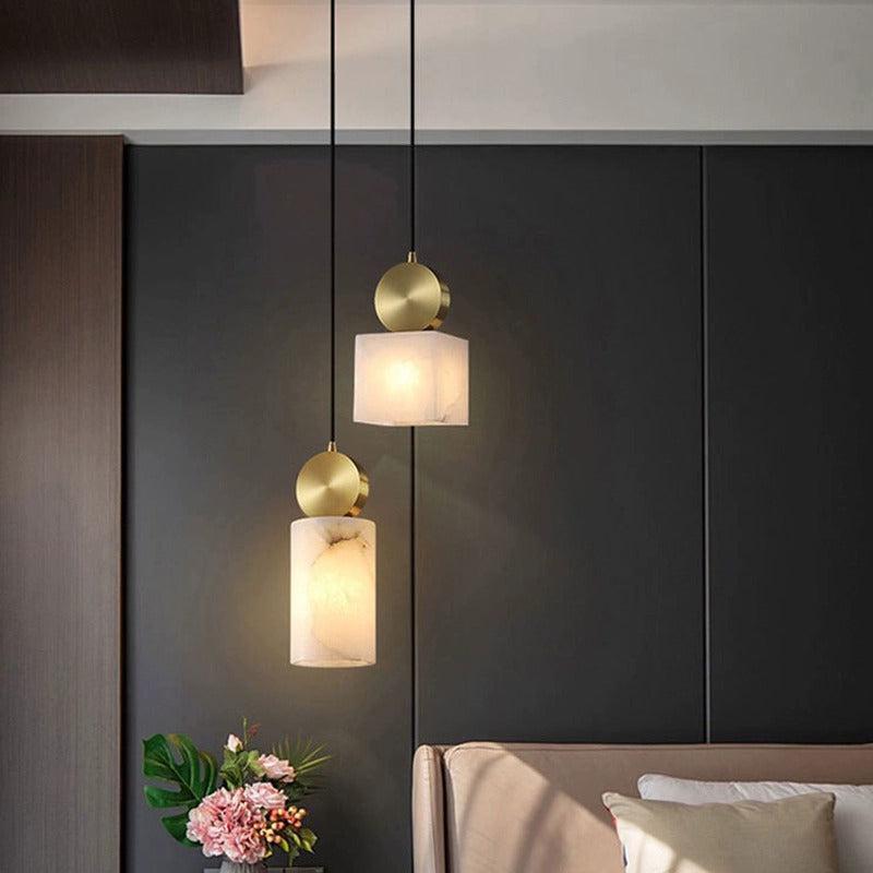 Etruscan alabaster Pendant Light - GILDLAMPS