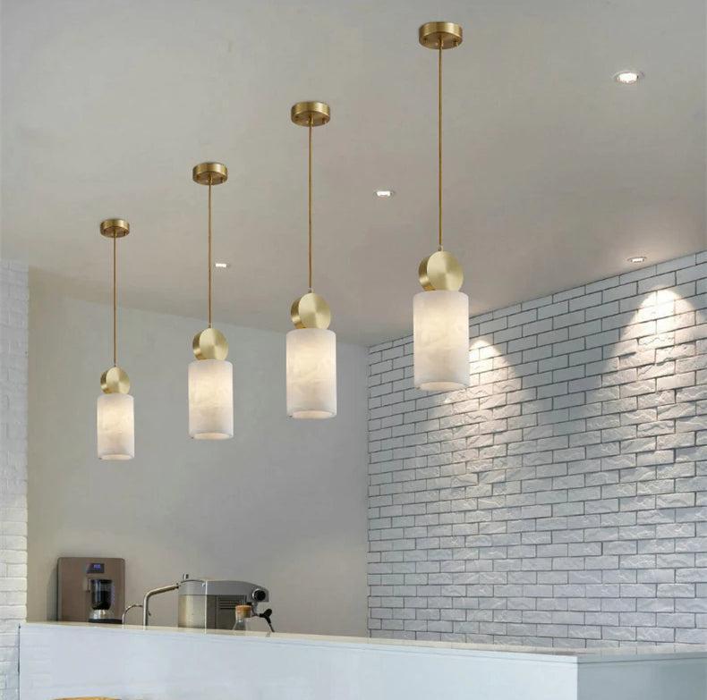 Etruscan alabaster Pendant Light - GILDLAMPS