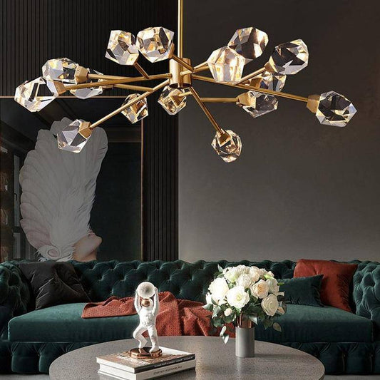 Eve Branch Crystal Chandelier 15 - lights - GILDLAMPS